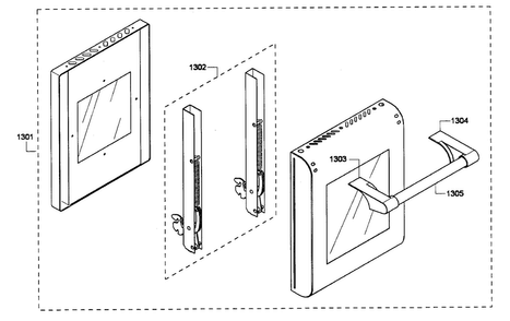 Small Door Diagram and Parts List for PRL486EDPG01  Thermador Range