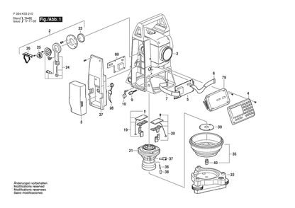 Section 1 Diagram and Parts List for 56-CST305REU F034K53210 Bosch Miscellaneous