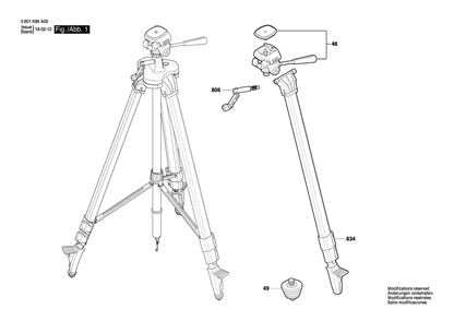 Part Location Diagram of 1619PA6702 Bosch Tool BRACKET ASSEMBLY