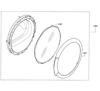 Door Diagram and Parts List for WTB86200UC 06 Bosch Dryer