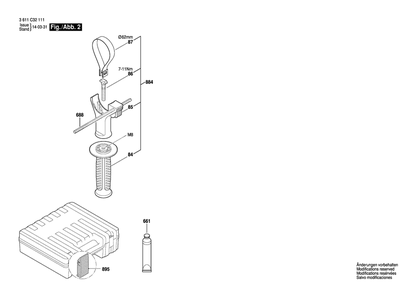 Part Location Diagram of 1613001008 Bosch Depth-Gauge