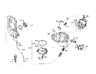 Water inlet/sump/heat pump Diagram and Parts List for SHV863WD3N 01 Bosch Dishwasher