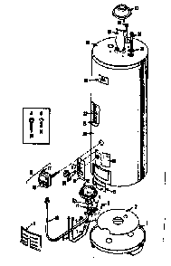 Replacement Parts Diagram and Parts List for 15333231  Kenmore Water Heater
