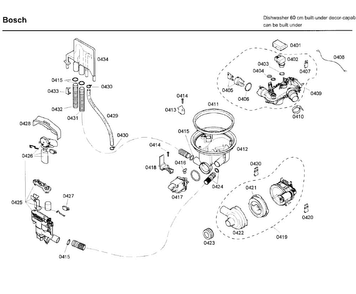 Pump Diagram and Parts List for SHE99C05UC 19 Bosch Dishwasher