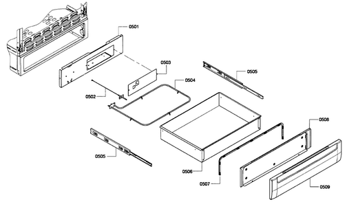 Warmer Diagram and Parts List for HGS7282UC 06 Bosch Range