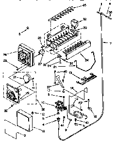 Icemaker Diagram and Parts List for TSS48QBW00  Thermador Refrigerator
