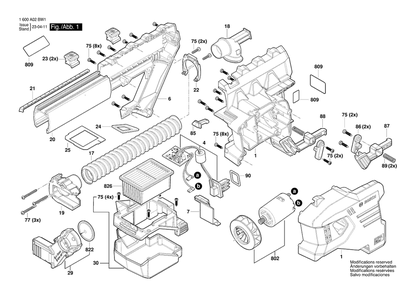 Part Location Diagram of 1600A00D2R Bosch Tool BRUSH