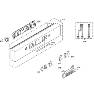 Control Panel Diagram and Parts List for SGE63E06UC 50 Bosch Dishwasher