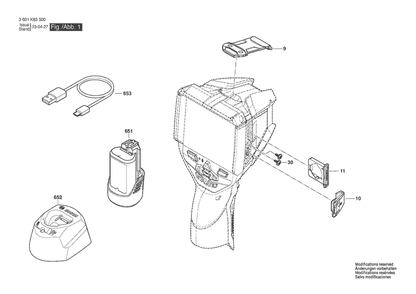 Figure 1 Diagram and Parts List for 3601K83510 GTC 600 C Bosch Miscellaneous