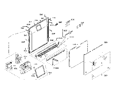 Door/dispenser Diagram and Parts List for SHV863WD3N 01 Bosch Dishwasher
