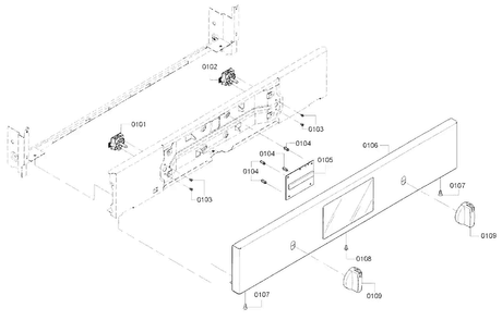 Control Panel Diagram and Parts List for HBL5651UC 01 Bosch Wall Oven