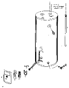 Replacement Parts Diagram and Parts List for 153325250  Kenmore Water Heater