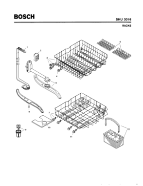 06 - RACKS Diagram and Parts List for SHU3016  Bosch Dishwasher