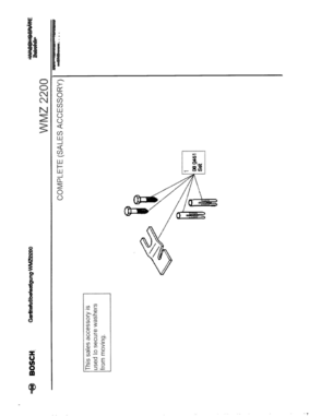 01 - COMPLETE (SALES ACCESSORY) Diagram and Parts List for WMZ2200  Bosch Washer