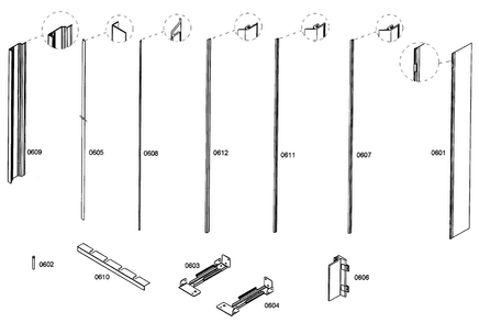 Trim Diagram and Parts List for T24IR70NSP 11 Thermador Refrigerator