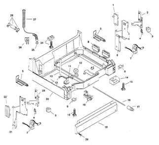 Base Diagram and Parts List for SHU6806UC 06 Bosch Dishwasher