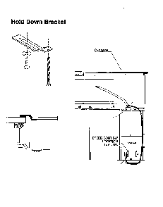 Hold Down Bracket Diagram and Parts List for CEH365Q  Thermador Cooktop