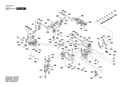 Part Location Diagram of 1609B04253 Bosch Tool BELT