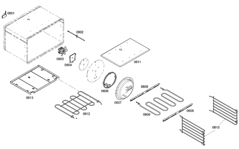 Oven Assy Diagram and Parts List for PRD366EHC 05 Thermador Range