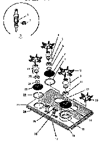 Section 8 Diagram and Parts List for GGCV3001  Thermador Cooktop