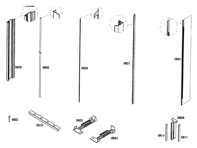 Trim Diagram and Parts List for T24IR70NSP 32 Thermador Refrigerator