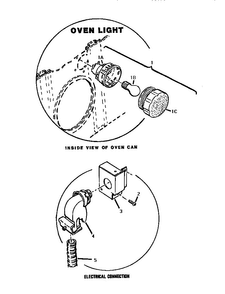 Oven Light Diagram and Parts List for GSC30CVWC-01  Thermador Range