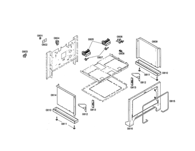 Fan/Panels Diagram and Parts List for PDR364GDZS 03 Thermador Range