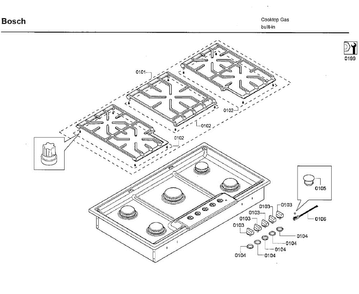 Part Location Diagram of 00625704 Bosch KNOB-SELECTING
