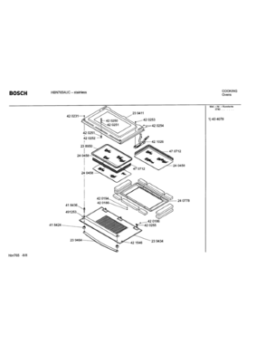 08 - DOOR ASSEMBLY Diagram and Parts List for HBN765AUC(FD8207-)  Bosch Wall Oven