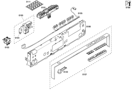 Part Location Diagram of 00677541 Bosch PANEL-FACIA