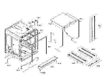 Tub/trim Diagram and Parts List for SHV863WD3N 01 Bosch Dishwasher