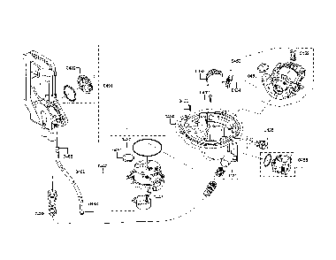 Water inlet/sump/heat pump Diagram and Parts List for SHP865WF6N 01 Bosch Dishwasher