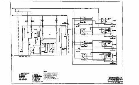 Schematic Diagram and Parts List for RES30W 9708 & UP Thermador Range