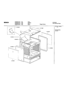 Range Panels Diagram and Parts List for HGS242UC 01 Bosch Range