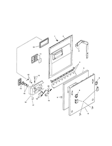 Door Assembly Diagram and Parts List for SHI6806UC 06 Bosch Dishwasher
