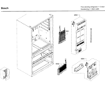 Part Location Diagram of 00774913 Bosch 00 Evaporator
