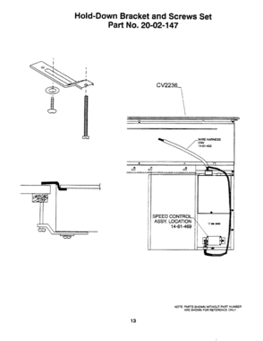 13 - HOLD-DOWN BRACKET & SCREWS SET Diagram and Parts List for CEH365QB  Bosch Range