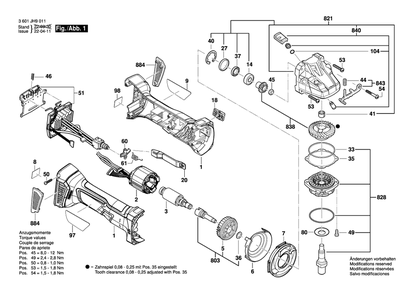 Part Location Diagram of 1619P15338 Bosch Tool SWITCH HANDLE