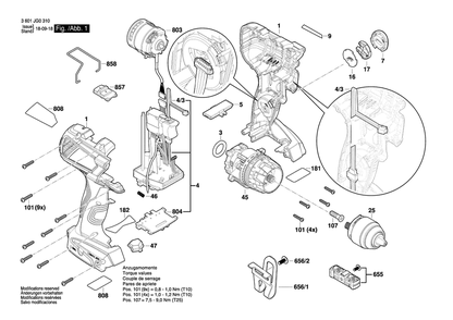 Part Location Diagram of 160111A8UD Bosch Nameplate