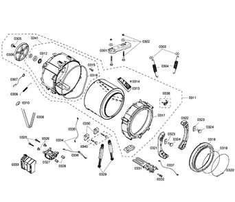Drum Assy Diagram and Parts List for WFMC5301UC 10 Bosch Washer