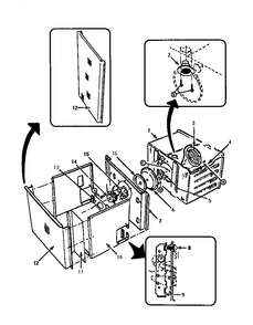 Oven Liner And Module Diagram and Parts List for CT227N-01  Thermador Wall Oven