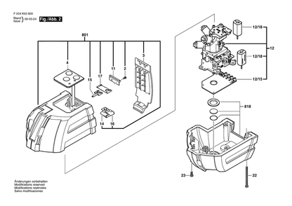 Part Location Diagram of 2610A08440 Bosch Tool SCREW$ M3X45$PAN HEAD$PHILLIPS