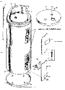 Non-functional Replacement Parts Diagram and Parts List for 15327632  Kenmore Water Heater