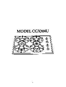 Cooktop Model Cgx304u Diagram and Parts List for CGX304U  Thermador Cooktop
