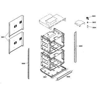 Cabinet Assy Diagram and Parts List for HBL3560UC 01 Bosch Wall Oven