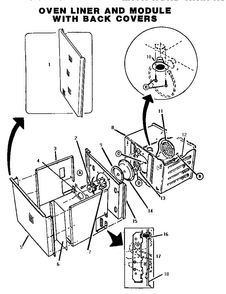 Oven Liner Diagram and Parts List for CT127N  Thermador Wall Oven