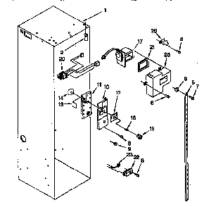 Refrigerator Liner Diagram and Parts List for TSS48QBW00  Thermador Refrigerator