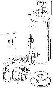 Replacement Parts Diagram and Parts List for 153337150  Kenmore Water Heater