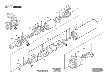 Section 1 Diagram and Parts List for 0607953300  Bosch Engine