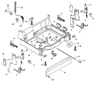 Base Diagram and Parts List for SHU9922UC 12 Bosch Dishwasher
